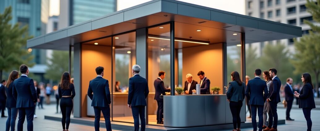 Kiosque commercial pliable : l’atout modulable pour dynamiser vos événements professionnels