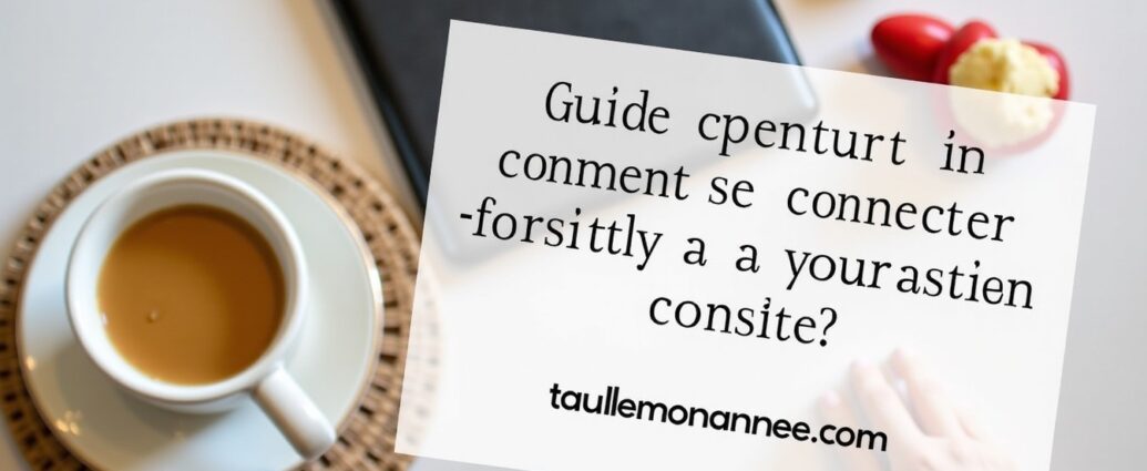 Guide pratique : Comment se connecter facilement à votre compte sur toutemonannee.com