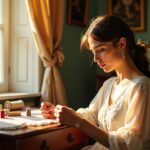 Exploration du tableau « La Jeune Femme à l’Aiguille » : Histoire et Analyse Approfondie
