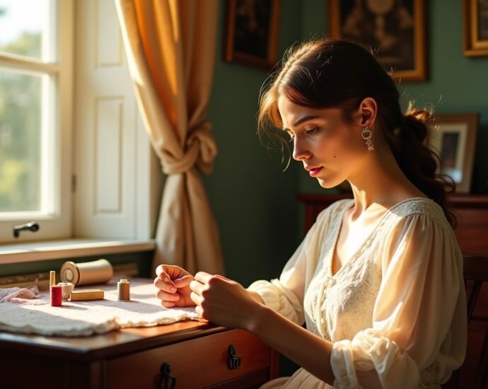 Exploration du tableau « La Jeune Femme à l’Aiguille » : Histoire et Analyse Approfondie