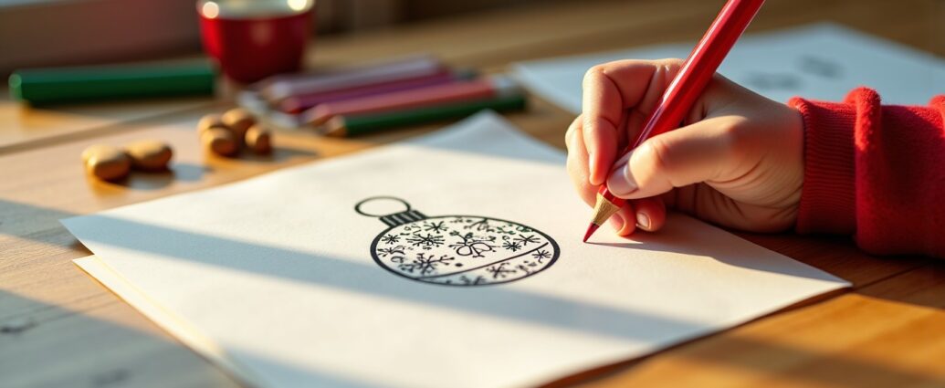 Boule de Noël à colorier : feuilletez et imprimez pour petits artistes et passionnés de dessins